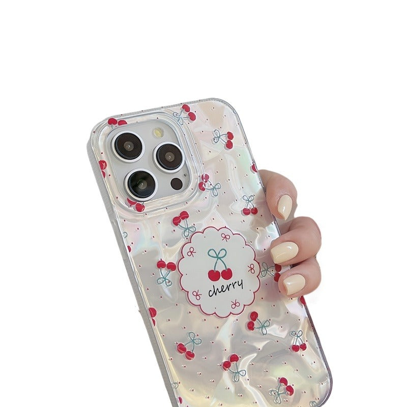 Red Cherry Polka Dot Chain Phone Case