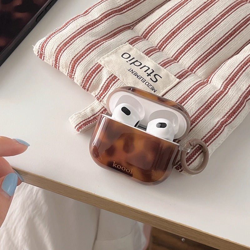 Leopard Print Amber Case For AirPods