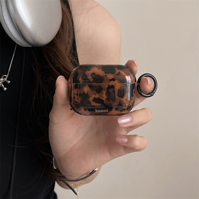 Leopard Print Amber Case For AirPods