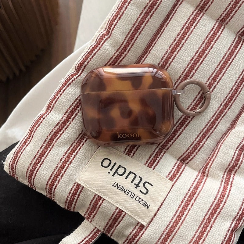 Leopard Print Amber Case For AirPods