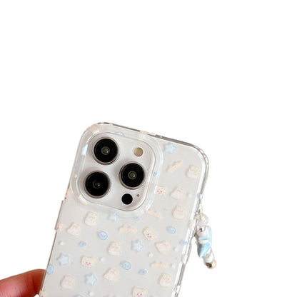 Cute Starry Bear Chain Phone Case